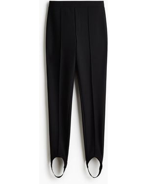 H&M Legging Met Persvouwen En Voetlussen - Zwart