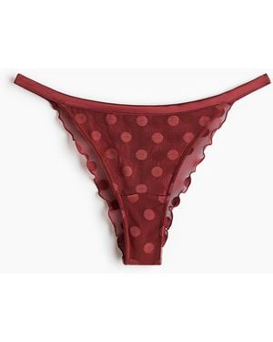 H&M Brazilian Tanga aus Mesh - Rot