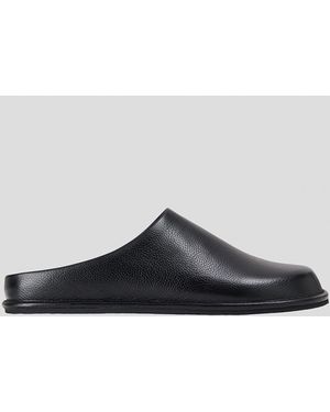 H&M Mules aus Leder - Schwarz