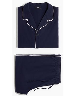 H&M Katoenen Pyjamajasje En -broek - Blauw