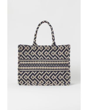 H&M Shopper aus Jutemix - Blau