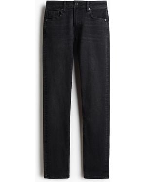 H&M Skinny Regular Waist Jeans - Schwarz