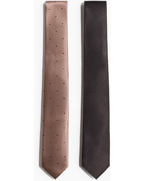 H&M 2er-Pack Krawatten - Braun