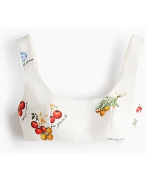 H&M Crop Top aus Baumwolle - Weiß