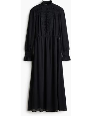 H&M Jurk Van Viscose Met Applicaties - Zwart