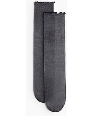 H&M Transparente Glitzersocken - Grau