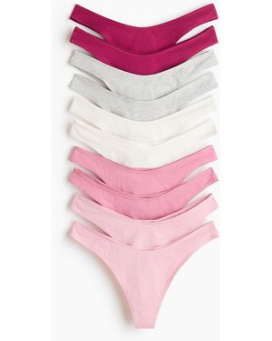 H&M 10er-Pack Baumwolltangas - Pink