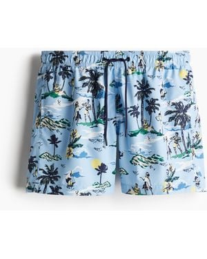 H&M Gemusterte Badeshorts - Blau