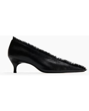 H&M Lederpumps mit Textur - Schwarz