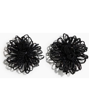 H&M Flower-shaped earrings - Schwarz