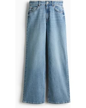 H&M Wide High Waist Jeans - Blauw