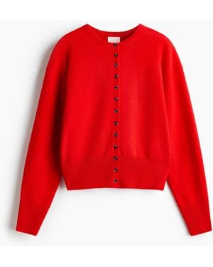 H&M Cardigan aus Wolle - Rot