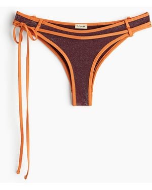 H&M Glitzernde Bikinihose - Rot