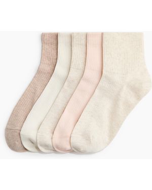 H&M 5er-Pack Kurzsocken - Natur