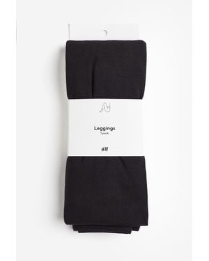 H&M Leggings mit hohem Bund - Schwarz
