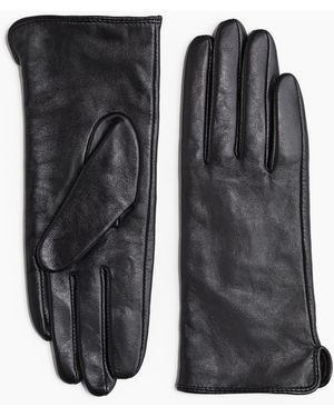H&M Lederhandschuhe - Schwarz