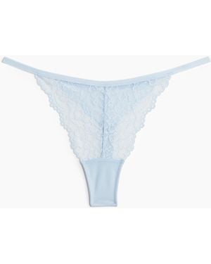 H&M 3er-Pack Tangas aus Spitze - Blau