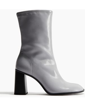 H&M Stiefeletten mit Blockabsatz - Weiß