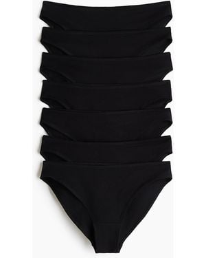 H&M 7er-Pack Baumwollslips - Schwarz