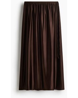 H&M Jupe mit Kordelzug - Braun