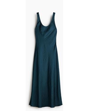 H&M Slipkleid aus Satin - Blau