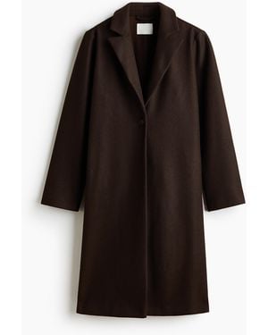H&M Einreihiger Mantel - Schwarz