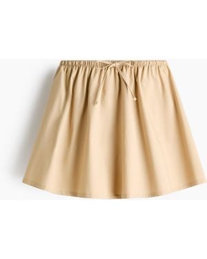 H&M Uitlopende Rok - Naturel