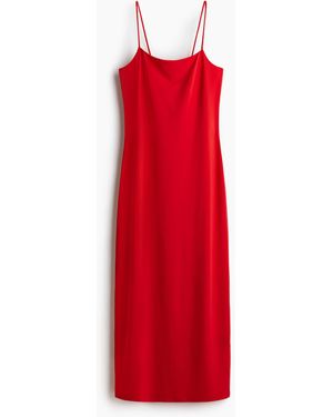 H&M Bodycon-Kleid mit Trägern - Rot