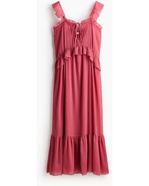 H&M Plumetiskleid mit Volant - Rot