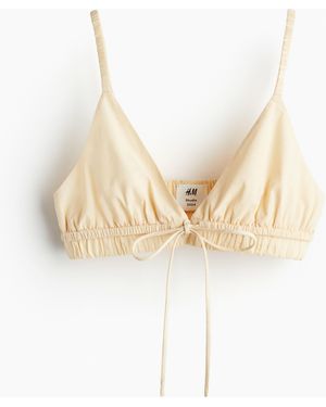 H&M Bralette-Top mit Tunnelzugdetail - Weiß
