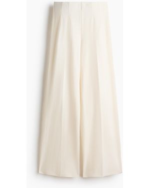 H&M Wijde Pull-on Broek - Wit