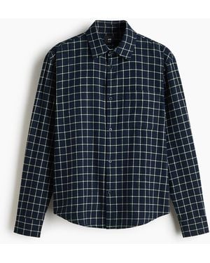 H&M Flanellen Overhemd - Blauw