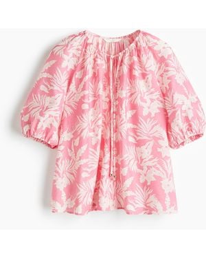 H&M Blouse Met Ballonmouwen - Roze