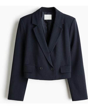 H&M Zweireihiger Kurzblazer - Blau