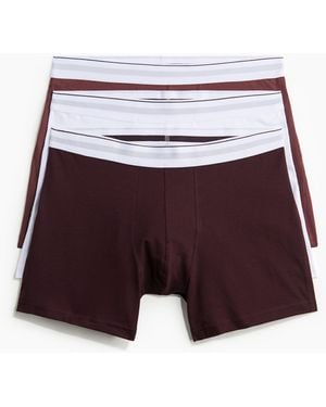 H&M 3er-Pack Halblange Trunks mit Lycra® - Weiß