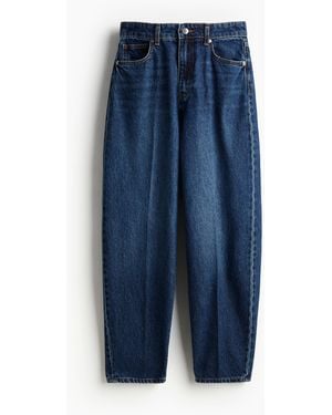H&M Schmal zulaufende Jeans Bügelfalten - Blau