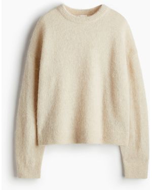 H&M Oversized Pullover aus Alpakamix - Natur