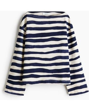 H&M Katoenen Top Met Cutout - Blauw