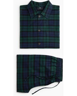 H&M Flanellpyjama - Blau