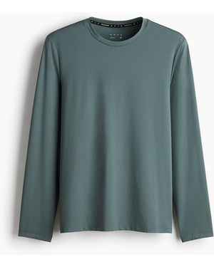 H&M Langarm-Sportshirt mit DryMove - Grün
