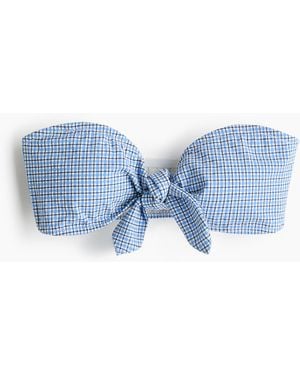 H&M Padded Bandeaubikinitop - Blauw