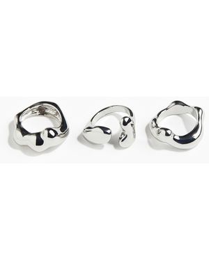 H&M 3er-Pack Ringe - Mettallic