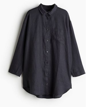 H&M Leinen-Nachthemd - Grau