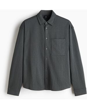 H&M Tricot Overhemd - Zwart