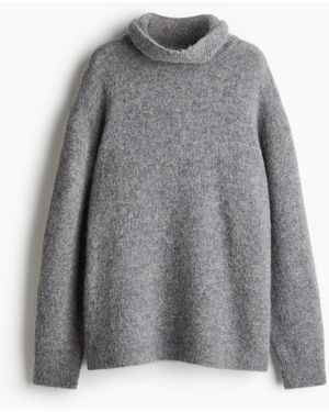 H&M Turtleneck-Pullover aus Alpakamix - Grau