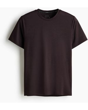 H&M Sport-T-Shirt aus Mesh mit DryMoveTM - Schwarz