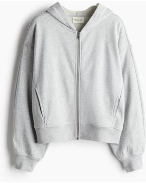 H&M Sport-Hoodiejacke mit Zipper - Weiß