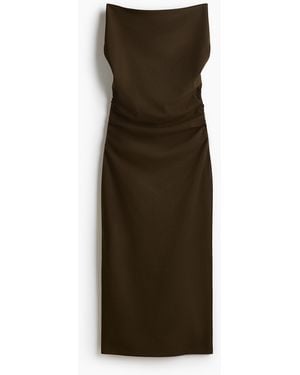 H&M Gedrapeerde Halterjurk - Groen