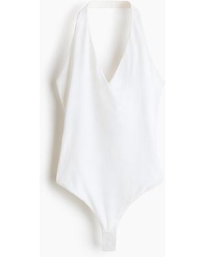 H&M Figurformender Tangabody mit Neckholder - Weiß
