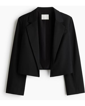 H&M Kurzer Throw-on-Blazer - Schwarz